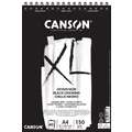 Canson - XL, Blocco di carta da disegno nera Dessin Noir, A4, 21 x 29,7 cm, 150 g/m², liscia|grossa