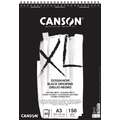 Canson - XL, Blocco di carta da disegno nera Dessin Noir, A3, 29,7 x 42 cm, 150 g/m², liscia|grossa