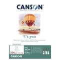 Canson - C à grain, Blocco da disegno, A4, 21 x 29,7 cm, 30 ff., fine (cold pressed), 224 g/m²