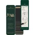 Faber-Castell - Pitt Graphite Matt, Set in confezione di metallo, Set da 6