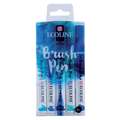 Talens Ecoline - Brush Pen Marker - set da 5, Blu