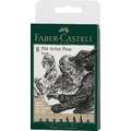 Faber-Castell - Pitt Artist, Set di penne a inchiostro di china, Set da 8