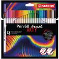 Stabilo - Pen 68 Brush Arty, Set di Brush Pen, Set da 24