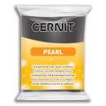 Cernit - Pearl, Pasta polimerica con mica scintillante, 56 g, Nero glitter