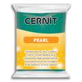 Cernit - Pearl, Pasta polimerica con mica scintillante, 56 g, Verde glitter