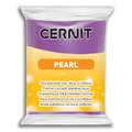 Cernit - Pearl, Pasta polimerica con mica scintillante, 56 g, Violetto glitter