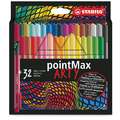 Stabilo - PointMax Arty, Set di pennarelli, Set da 32, 0,8 mm, punta conica