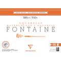 Clairefontaine - Fontaine 300 g/mq, carta per acquerello, 31 x 41 cm, 1 pezzo, blocco collato su 4 lati