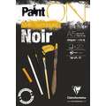 Clairefontaine - PaintON, Carta da disegno nera, A5, 14,8 x 21 cm, 250 g/m², Blocco collato su 1 lato con 20 fogli