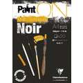 Clairefontaine - PaintON, Carta da disegno nera, A4, 21 x 29,7 cm, 250 g/m², Blocco collato su 1 lato con 20 fogli