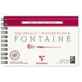 Clairefontaine Fontaine, blocco per acquerello spiralato, grana fina, 12 x 18 cm, 300 g/m², fine (cold pressed), blocco spiralato