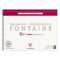 Clairefontaine Fontaine, blocco per acquerello spiralato, grana fina, 30 x 40 cm, 300 g/m², fine, blocco spiralato