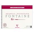 Clairefontaine Fontaine, blocco per acquerello spiralato, grana fina, 30 x 40 cm, 300 g/m², fine (cold pressed), blocco spiralato