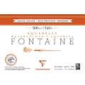 Clairefontaine - Fontaine 300 g/mq, carta per acquerello, 300 g/mq, 20 ff., 18 x 26 cm, 1 pezzo, blocco collato su 4 lati