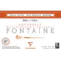 Clairefontaine - Fontaine 300 g/mq, carta per acquerello, 300 g/mq, 12 ff., 12 x 18 cm, 1 pezzo, blocco collato su 1 lato