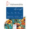 Hahnemühle - Acrly, Blocco per acrilico 360 g/mq, 24 x 32 cm, blocco collato su 4 lati, 360 g/m²