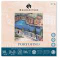 Magnani 1404 - Portofino, Carta per acquerello, 20 x 20 cm, 300 g/m², satinata (hot pressed), Blocco collato su 1 lato, 20 ff., quadrato