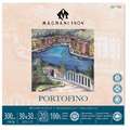 Magnani 1404 - Portofino, Carta per acquerello, 30 x 30 cm, 300 g/m², satinata (hot pressed), Blocco collato su 1 lato, 20 ff., quadrato