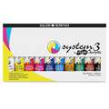 Daler-Rowney - System3 Fluid Acrylic, Set di colori acrilici fluidi, 10 x 29,5 ml, set