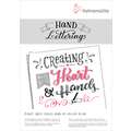 Hahnemühle - Hand Lettering, Blocco per calligrafia, A5, 14,8 x 21 cm, 170 g/m², satinata (hot pressed), blocco collato su 1 lato 25 ff.