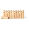 Set di 10 figure in legno da personalizzare, Set di coni per figure, set