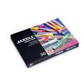 Jaxell - Pastelli extra fini in scatola di cartone, 30 colori