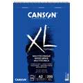 Canson - XL, Carta universale Mixed Media, A2, 42 x 59,4 cm, 300 g/m², opaca, blocco spiralato