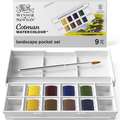 Winsor & Newton - Cotman, Set con 8 mezzi godet, Paesaggio, set