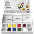 Winsor & Newton - Cotman, Set con 8 mezzi godet, Pittura floreale, set