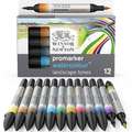 Winsor & Newton - Promarker Watercolour, Set tematici, Landscape tones, 12 marker