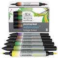 Winsor & Newton - Promarker Watercolour, Set tematici, Foliage tones, 6 marker
