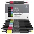 Winsor & Newton - Promarker, Set da 6, Mid tones, set