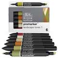 Winsor & Newton - Promarker, Set da 6, Landscape tones 1, set