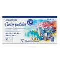 Clairefontaine - AQUAPAD, Cartes postales, Blocco di cartoline, 10,5 x 21 cm, 300 g/m², fine (cold pressed), Blocco con 10 fogli
