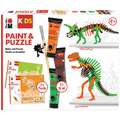 Marabu - Kids, Little Artist, Set Paint & Puzzle, Dinosauri, set