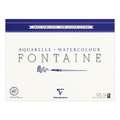 Clairefontaine - Fontaine, Carta per acquerello, grana semi-satinata, 42 x 56 cm, 300 g/m², 300 g/m², Blocco con 25 fogli