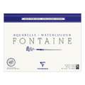 Clairefontaine - Fontaine, Carta per acquerello, grana semi-satinata, 30 x 40 cm, 300 g/m², 300 g/m², Blocco con 25 fogli