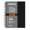 Canson - One, Album per schizzi spiralato, 21,6 x 27,9 cm, fine, 100 g/m², blocco spiralato