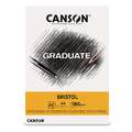 Canson - Graduate, Blocco da disegno Bristol, A4, 21 x 29,7 cm, liscia, 180 g/m²