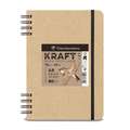 Clairefontaine - Kraft, Album per schizzi spiralato con carta marrone, A5, 14,8 x 21 cm, quaderno per schizzi, 115 g/m²