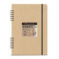 Clairefontaine - Kraft, Album per schizzi spiralato con carta marrone, A4, 21 x 29,7 cm, quaderno per schizzi, 115 g/m²