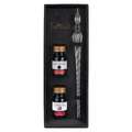 Herbin - Set con pennini in vetro e inchiostro, Set Trasparente, set
