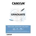 Canson - Graduate, Blocco di carta da lucido, A3, 29,7 x 42 cm, satinata (hot pressed), 70 g/m², blocco collato su 1 lato