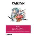 Canson - Graduate, Blocco Manga, A3, 29,7 x 42 cm, liscia, 200 g/m², blocco collato su 1 lato
