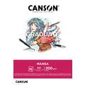 Canson - Graduate, Blocco Manga, A4, 21 x 29,7 cm, liscia, 200 g/m², blocco collato su 1 lato