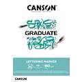 Canson - Graduate, Blocco Lettering marker, A4, 21 x 29,7 cm, liscia, 180 g/m², blocco collato su 1 lato