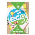 Clairefontaine - Eco, Carta colorata riciclata, A4, 21 x 29,7 cm, 120 g/m², blocco collato su 1 lato 30 ff.