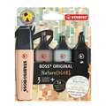 Stabilo - Boss Original, NatureColors, Set di evidenziatori, Set da 4 - 2, 2 mm|5 mm, punta a cuneo