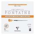 Clairefontaine - Fontaine, Carta per acquerello Extra White, satinata, 30 x 30 cm, 300 g/m², satinata (hot pressed), Blocco con 15 fogli (collati su 4 lati)
