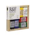 R&F - Handmade Paints, Set da 6 colori per encausto, Colori Opachi, set